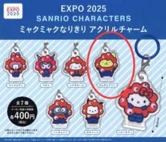 サンリオキャラクターズ ミャクミャクなりきり アクリルチャーム ポムポムプリン