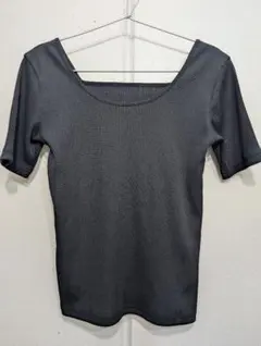 AZUL BY MOUSSY リブカットソー ブラック M