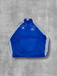 【adidas】アディダス希少刺繍チームロゴトラックジャケットLブルー青y2k