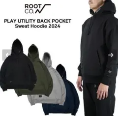 美品　ROOT CO. ブラック フード付きパーカー