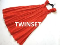 TWINSET ツインセット カットワークレース コットンワンピース 42のサムネイル
