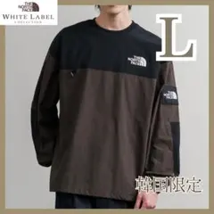正規品　ノースフェイス　アルバニー　EXクルーネック　ブラウン　L 韓国限定