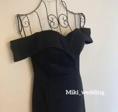 オフショルダー 黒 ロングドレス