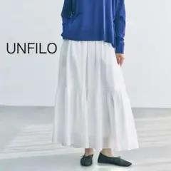 【未使用、タグ付き】unfilo エアリー ギャザースカートのサムネイル