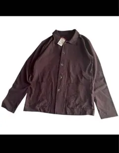 無印良品 ブラウン ボタン付きシャツジャケット