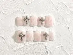 588.クロムネイル　マーブル　個性派　スモーク　地雷　韓国　y2k 春ネイル