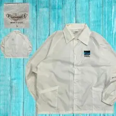 【USA製】80s Auburn 企業物 コーチジャケット 白 L ヴィンテージ