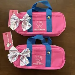 HELLO KITTY リボン付きポーチ 2個セット