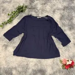 ✨I.T.S.international✨サイズF ネイビー 7分袖 シャツ