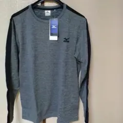 MIZUNOメンズ裏起毛切替長袖Tシャツ