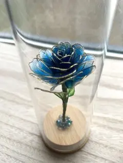 青い薔薇の一輪咲き(ミニ) ディップフラワー