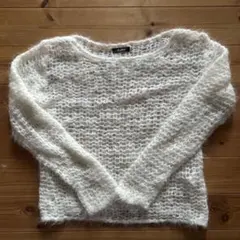 Edition ホワイト ニット モヘア レディース アルパカ