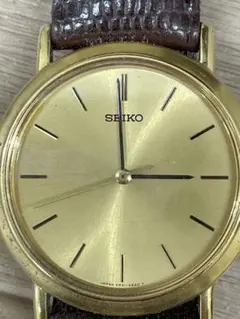 SEIKO 腕時計 ゴールド文字盤 クォーツ メンズ