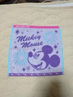ミッキーマウス タオルハンカチ DAI-ICHI LIFE ウォッシュタオル
