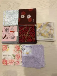 セリーヌ ・HANAEMORI ・ランバンなど新品未使用品含むハンカチ7点セット