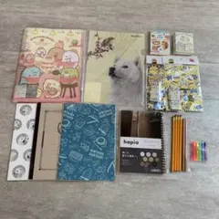 ファイル メモ帳 ノート 自由帳 鉛筆 キャップ 21点セット 文具