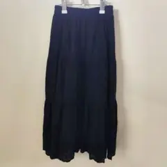 ロングスカート　黒　春夏