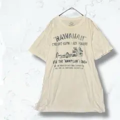 【MALLBU SHIRTS】 Tシャツ 白 M プリント 半袖 ハワイアン