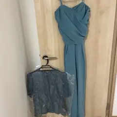 ブルー　パンツドレス　クリーニング済み