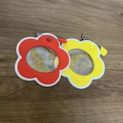 保育園 幼稚園 お名前バッジ ネームタグ お名前ホルダー2個セット お花フラワー