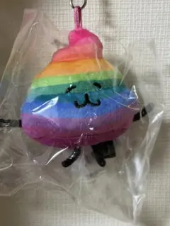 えもじの子　マスコット　キーホルダー　ぬいぐるみ　レインボーうんち