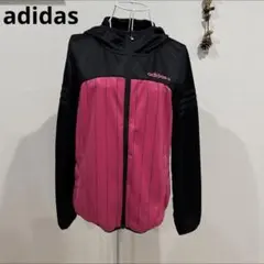 adidas neo アディダスネオ ジャージ パーカー ピンク ブラック L