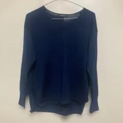 GREEN LABEL RELAXING ネイビー長袖ニット　レディース　フリー