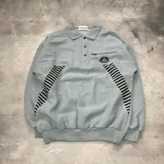 襟付きグレー　スウェットハーフボタン　00's vintage アーカイブ