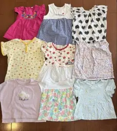 キッズベビー半袖90まとめ売り8点セット 保育園着 女の子 夏服