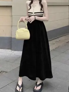 SHEIN コントラストストライプ ワンピースのサムネイル