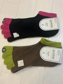 新品！rasox ！ラソックス　５本指　ソックス　2足セット！靴下！24-26