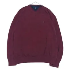 トミーヒルフィガー コットンニット セーター エンジ r75