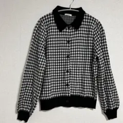 『ハニーズ』 チェック　衿つき　カーディガン　セーター