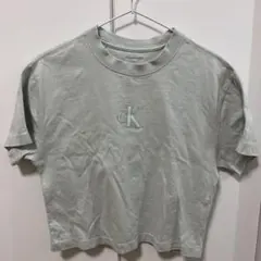 Calvin Klein Jeans クロップドTシャツ ミントグリーン