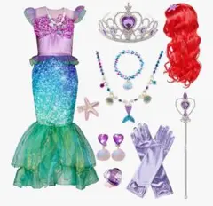 りー様専用★人魚コスチュームセット（ティアラ・ウィッグ付き）