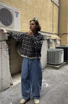 Wrangler 短丈チェックシャツ