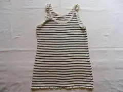 ストライプ柄 コットンタンクトップ