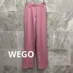 ウィゴー　WEGO センタープレス ストレートパンツ ピンク M a766のサムネイル