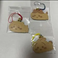 ちいかわ焼き鈴付き根付けキーホルダーセット(ちいかわ、ハチワレ、うさぎ)