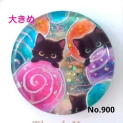 レジン 猫 ドライフラワー ヘアゴム ブローチ ポニーフック No.901