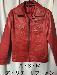 A・S・M赤レザージャケット 2026年最新】A.S.M レザージャケットの人気アイテム - メルカリ