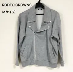 ロディオクラウンズ　ライダース風 スウェット ジャケット グレー メンズ M