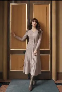 Her lip to Suite Room Knit Long Dress - メルカリ