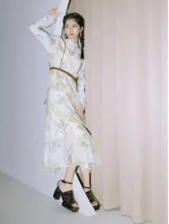 リリーブラウン フロッキーオーガンジーセットワンピース