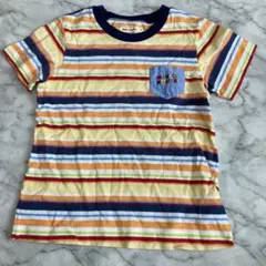 【A3932】MIKI HOUSE/キッズ/半袖/Tシャツ/130㎝/ストライプ