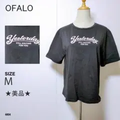 オファロ ロゴTシャツ ブラック Mサイズ 美品 カジュアル 半袖 英字プリント