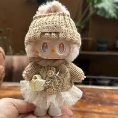 可愛い♡ ラブブ服　labubu ぬいぐるみ着　おしゃれ　着せ替え服　6点セット