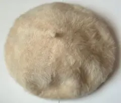 【新品未使用】ファーベレー帽 アンゴラ ベージュ 秋冬