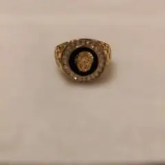 16号 メデューサ ゴールド系✕ブラック リング 指輪