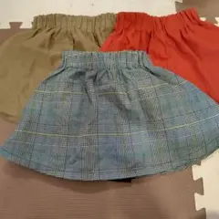 グローバルワークのインナー付きスカート 3点セット Sサイズ(100cm)